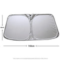 Titanium silver aluminium foil car sunshade for windscreen heat protection
