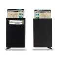 Aluminium alloy slim credit card holder with frosted finish in choice of eight colours