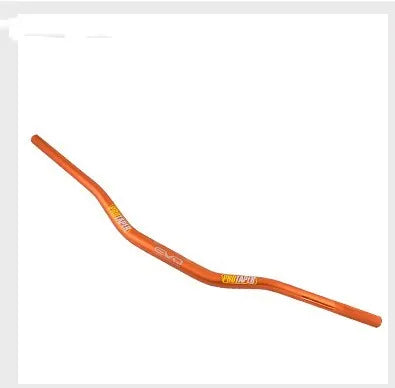 Scrambling motorcycle handlebar with 28mm aluminium alloy construction and EVO handle orange colour