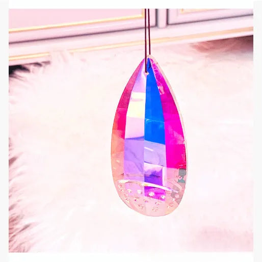 Rainbow crystal pendant light catching decoration for Christmas trees and gardens