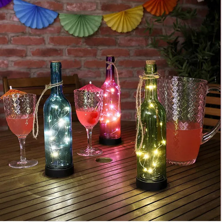 LED copper wire string light 2m 20 lights warm white battery box plastic shell IP44 indoor decoration