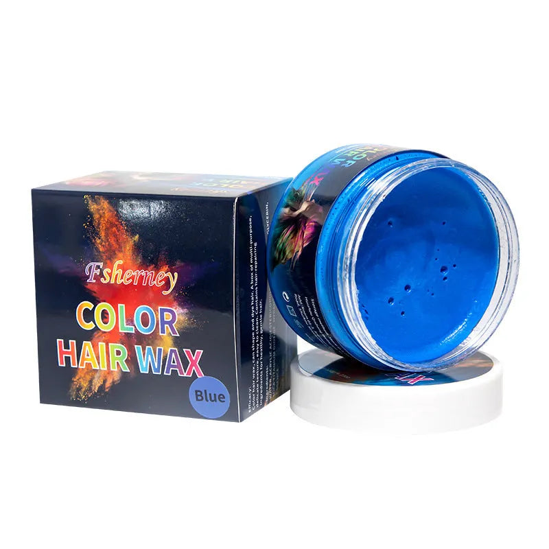 120g hair styling clay tin in multiple colour options including blue, green, red and yellow