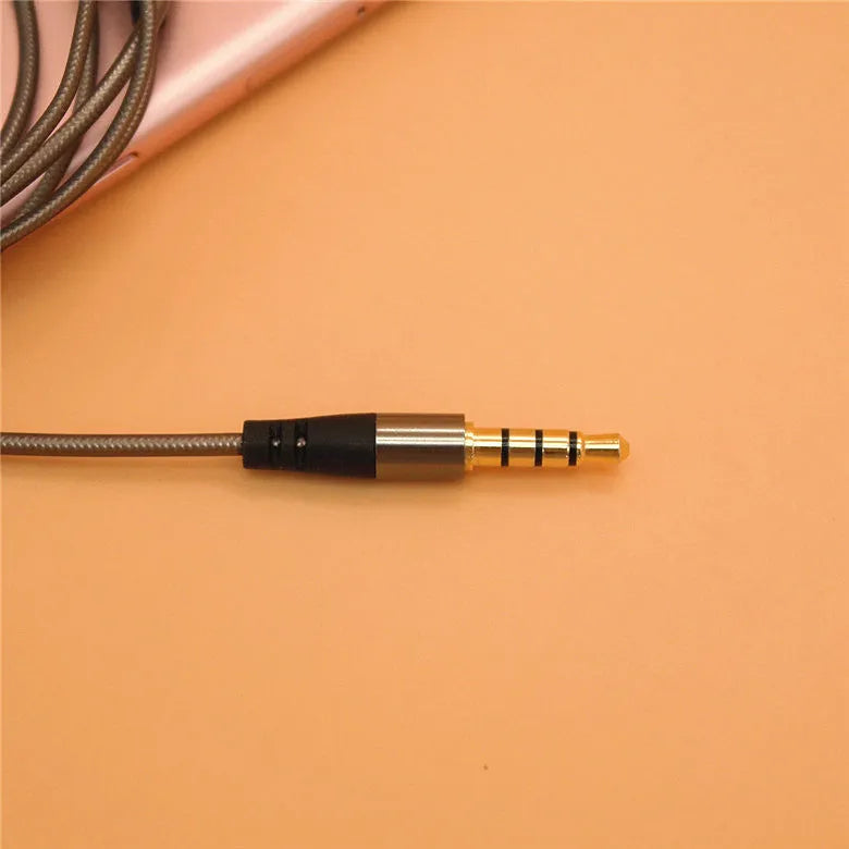 846 in-ear metal earphones with titanium grey metal housing and detachable TPE cable