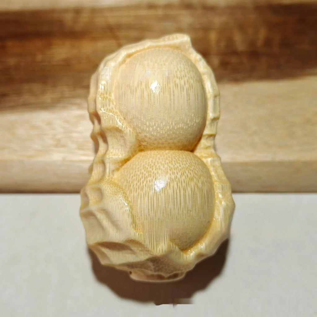 Solid natural bamboo carving peanut ornament modern simplicity design