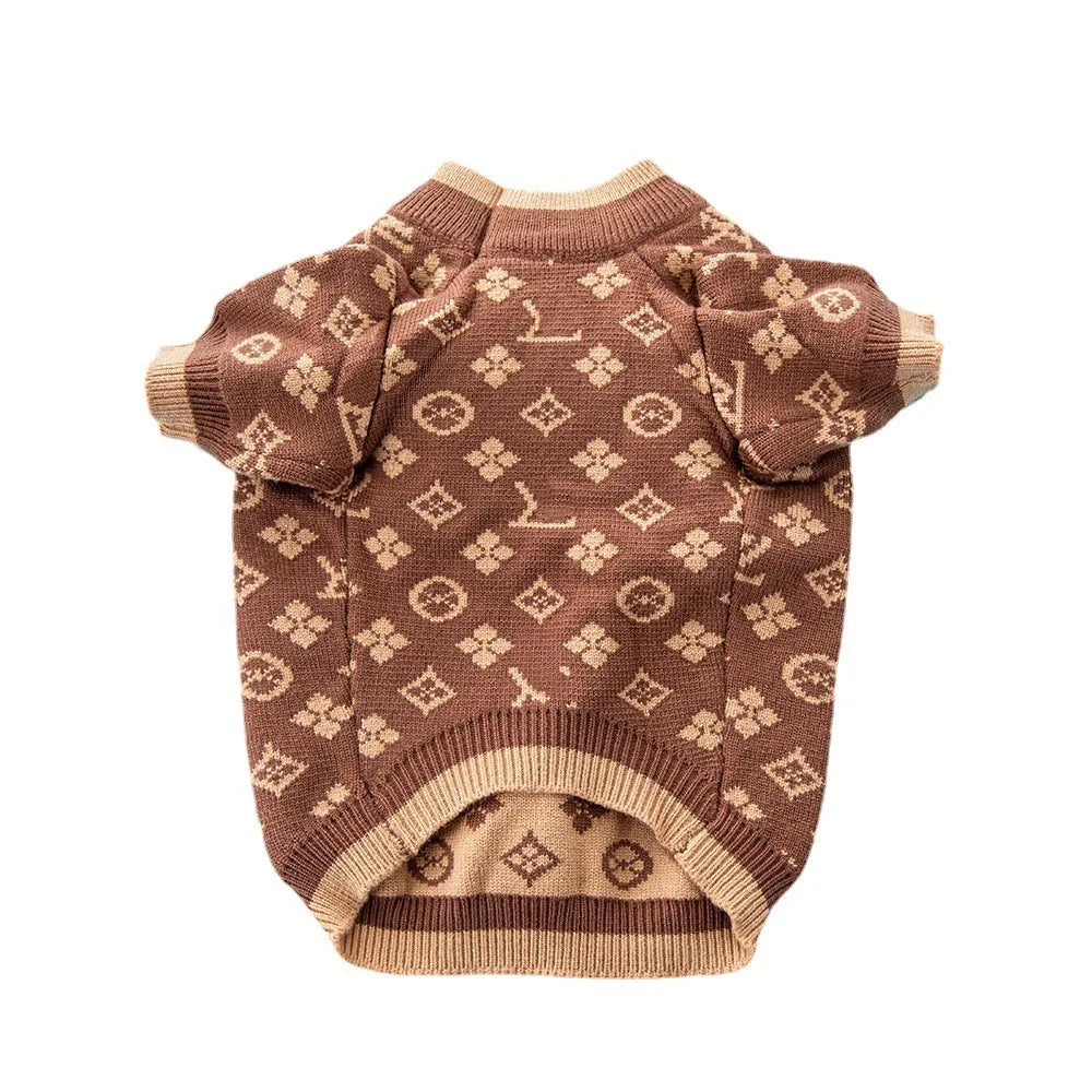 Wool pet dog sweater in European American style for autumn and winter wear