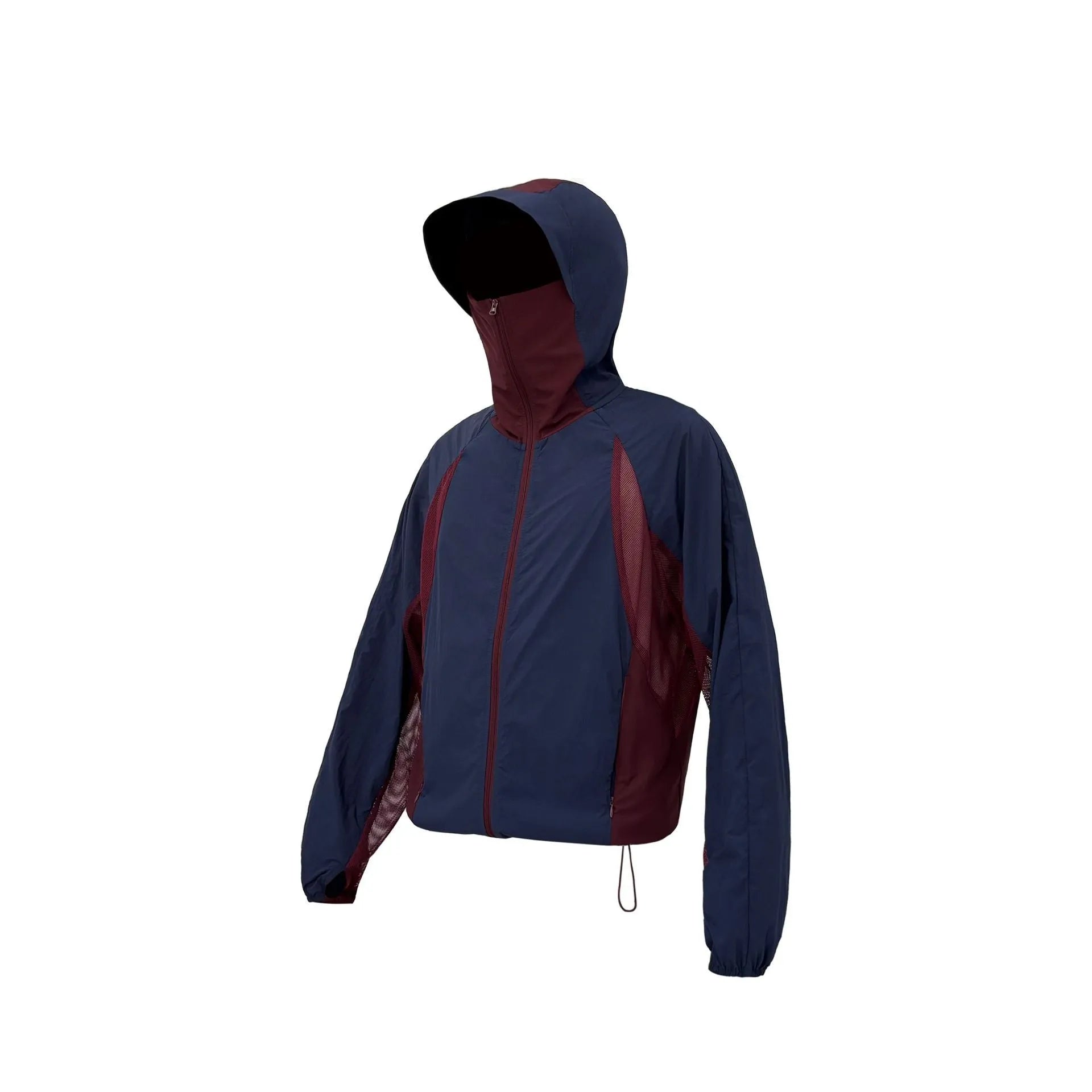 Mesh stitching sun protective clothing in desert brown colour showing ventilation design and regular length cut