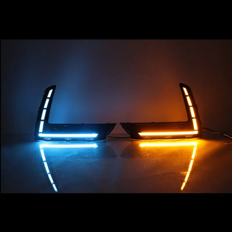23 CRV special LED daytime running lamp front fog lamp tri colour flowing light set ABS housing
