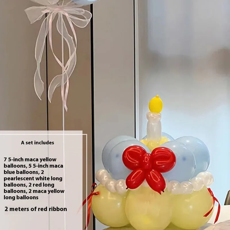 Finished round balloon bouquet DIY set for cake decorations in a choice of ten styles.