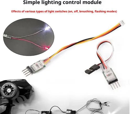 Car lamp model remote control cable with small white head plug connector on white background