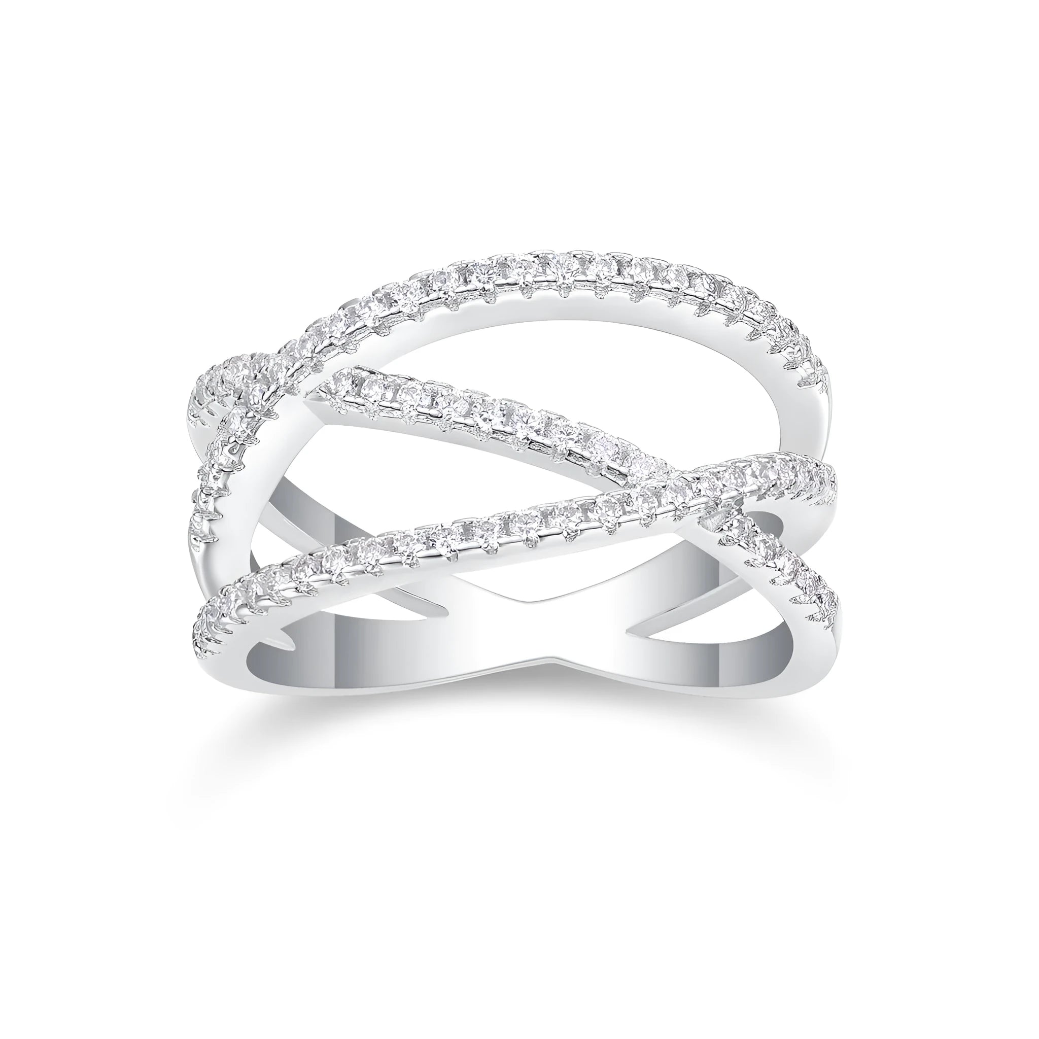 Moissanite wedding ring set in S925 silver with platinum plating, gift box and GRA certificate, size 7