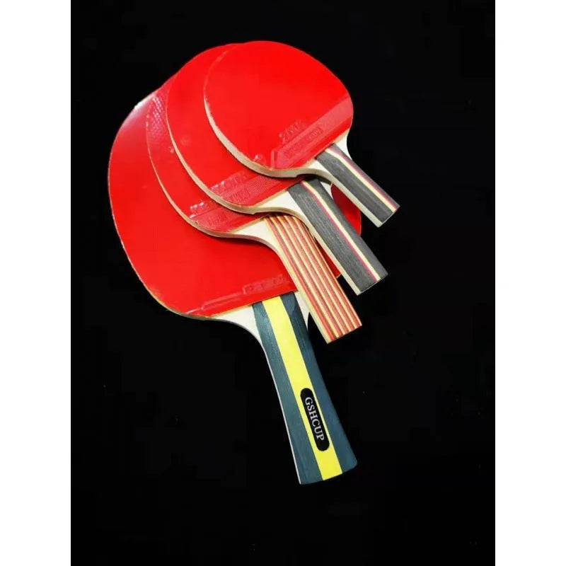 Mini wooden table tennis racket paddle in three sizes large medium and small