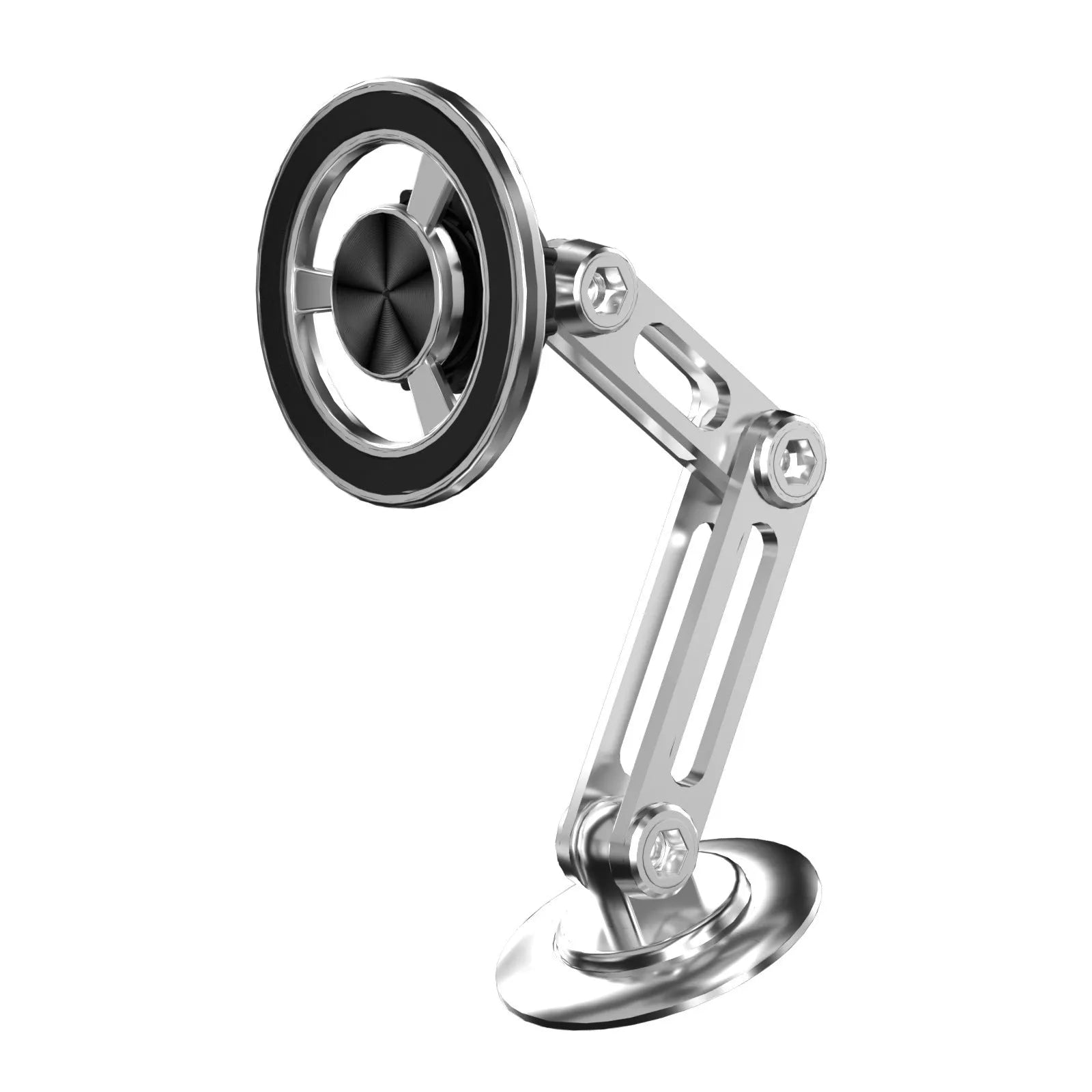 All-metal magnetic car phone holder in multiple colours with magnetic rings and spare adhesive pads