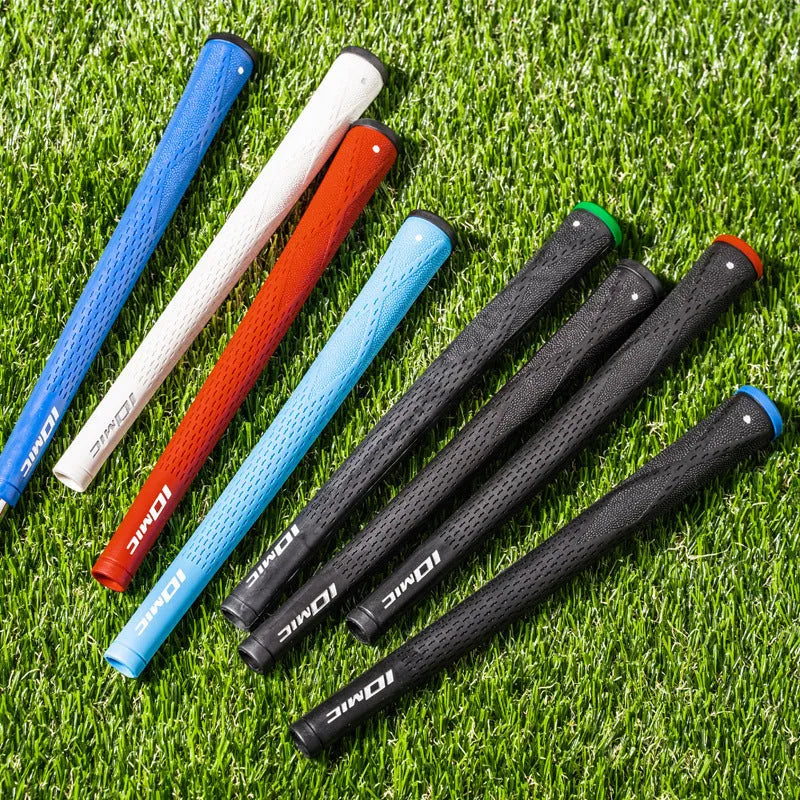 TPE golf club grip in various colour options including pink, red, blue and black variations