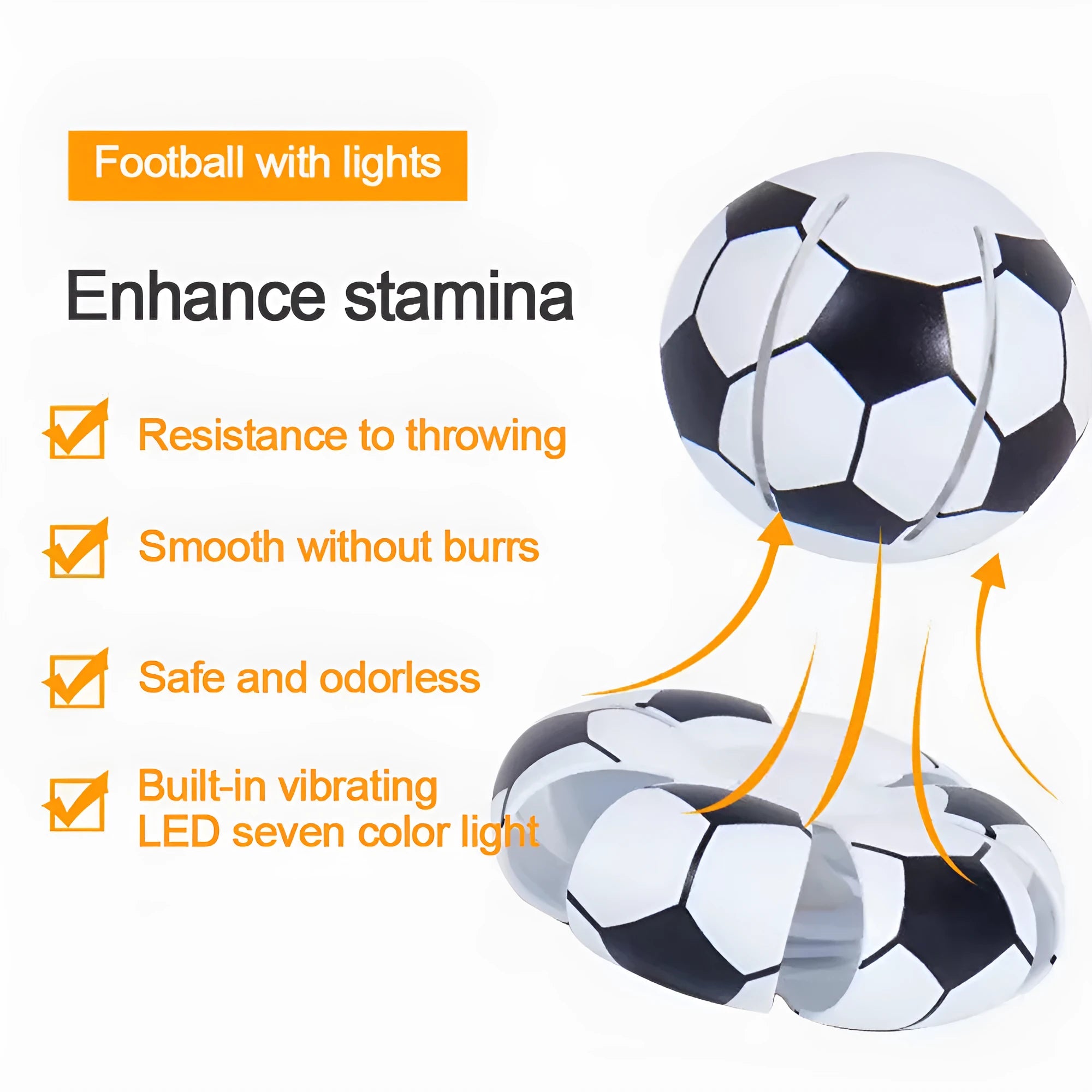 Glowing transformable dog ball toy showing ball and flying disc modes
