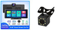 12-inch car dashboard camera with touch screen, rear camera, and charger for front and rear recording