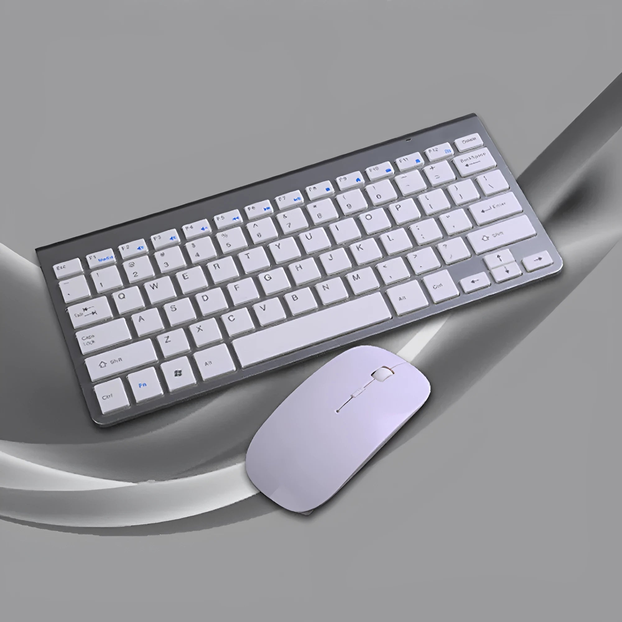 2.4G wireless keyboard and mouse set mute with USB receiver, black colour