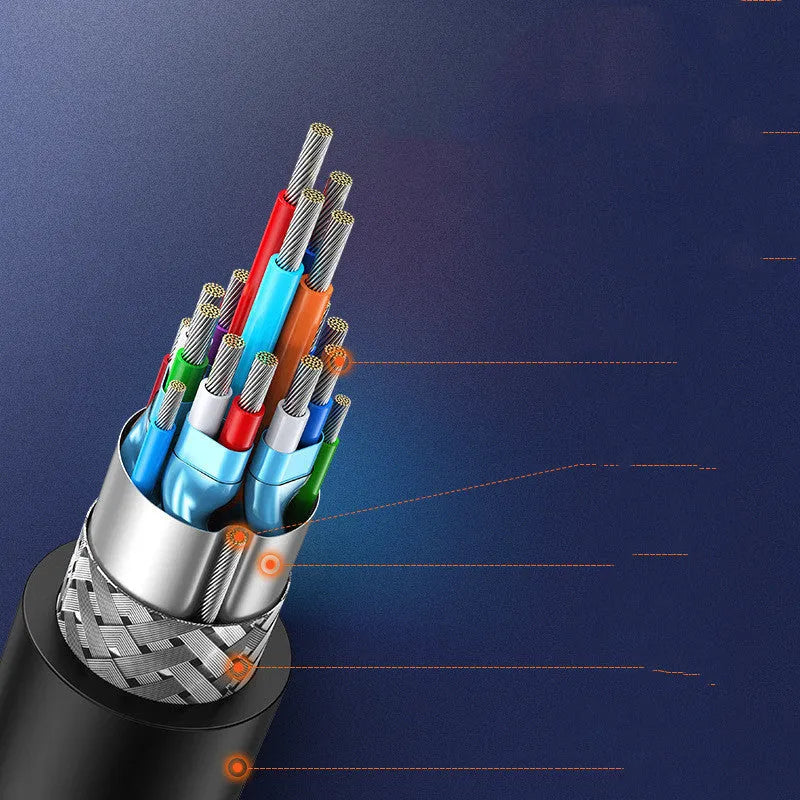 HDMI adapter cable for laptop to external display connection with round rotating cable in multiple length options