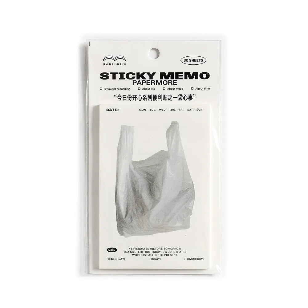 Happy Series message sticky notes pad showing four colour options with 30 pages