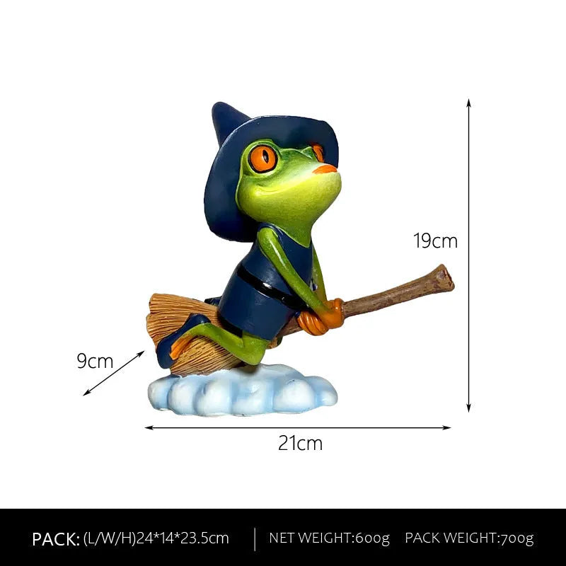 Magic yoga frog figurine in RDW123 colour on a tabletop.