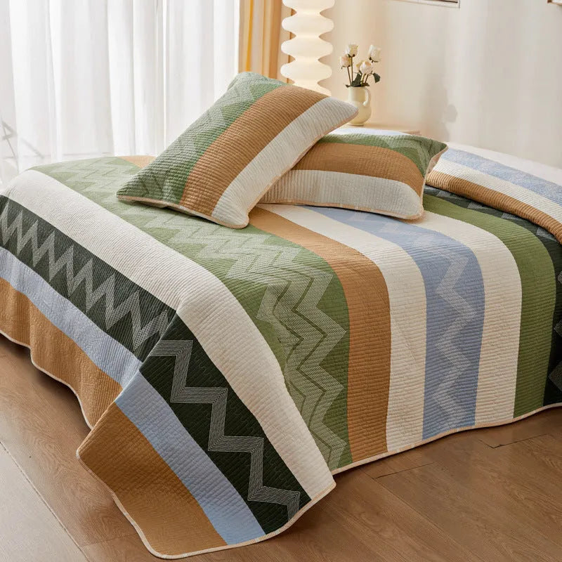 Pure cotton printed bed sheet set in modern simplicity style for 2.2 metre beds