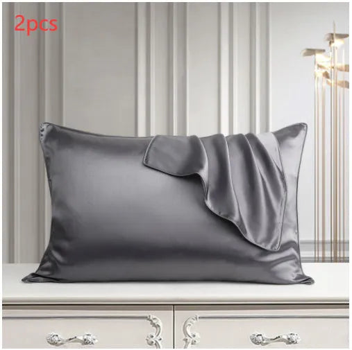 Single mulberry silk pillowcase in palace luxury style, size 48cm by 74cm.