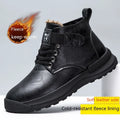 Martin Boots men's high-top platform boots in black or brown with artificial PU upper and rubber sole