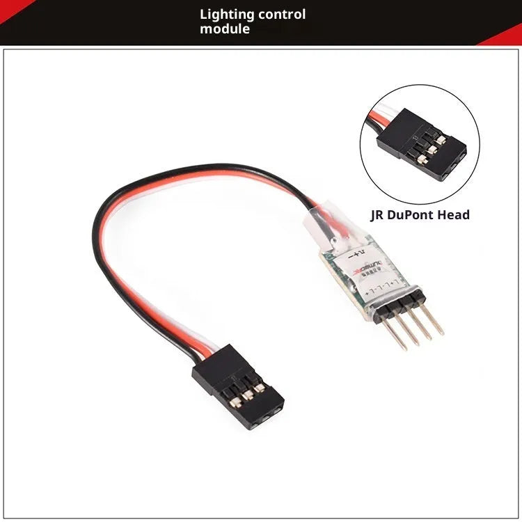 Car lamp model remote control cable with small white head plug connector on white background