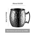 Copper plated stainless steel Moscow mule cup in a choice of hammered or smooth finish and multiple colours.