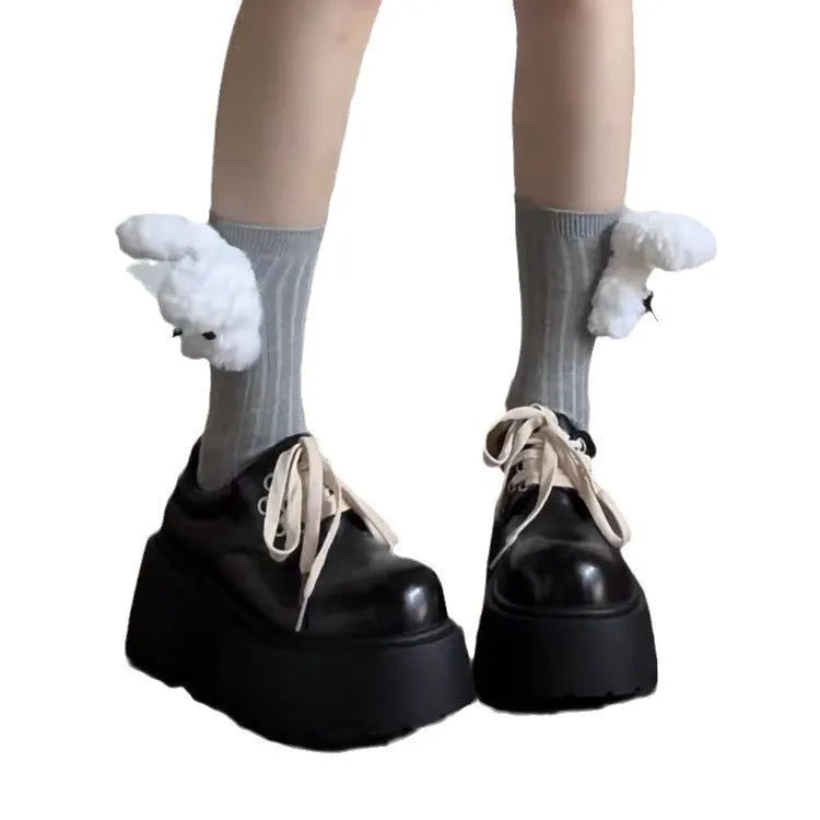 Matte black women's retro lace-up shoes with a chunky block heel and round toe.