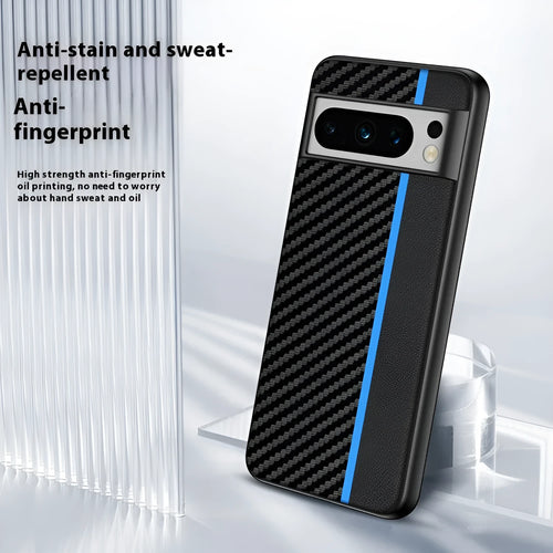 Carbon Fiber Kevlar anti-fall ultra-thin phone case for Google Pixel, shockproof, heat dissipation, imitation leather, all-inclusive hot pressing
