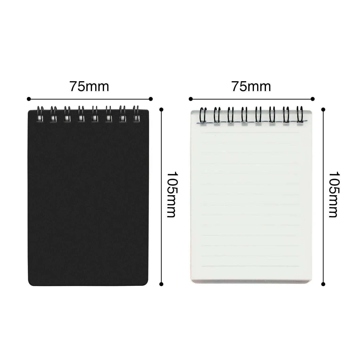 Business Intelligence notepad with spiral binding, PP cover, 45 sheets eco paper, pen and rag