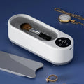 Portable ultrasonic glasses washing machine with smart glasses case design and USB charging port