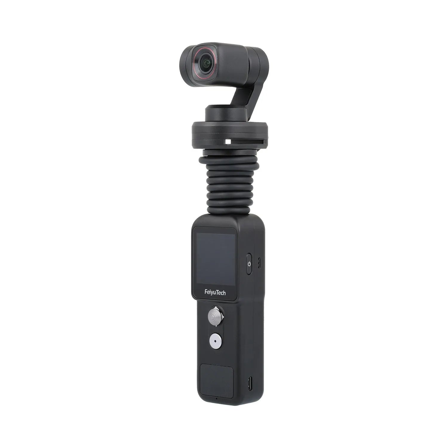 Feiyu Pocket2S pocket gimbal camera with magnetic suction base in black, 4K HD, aviation aluminium alloy