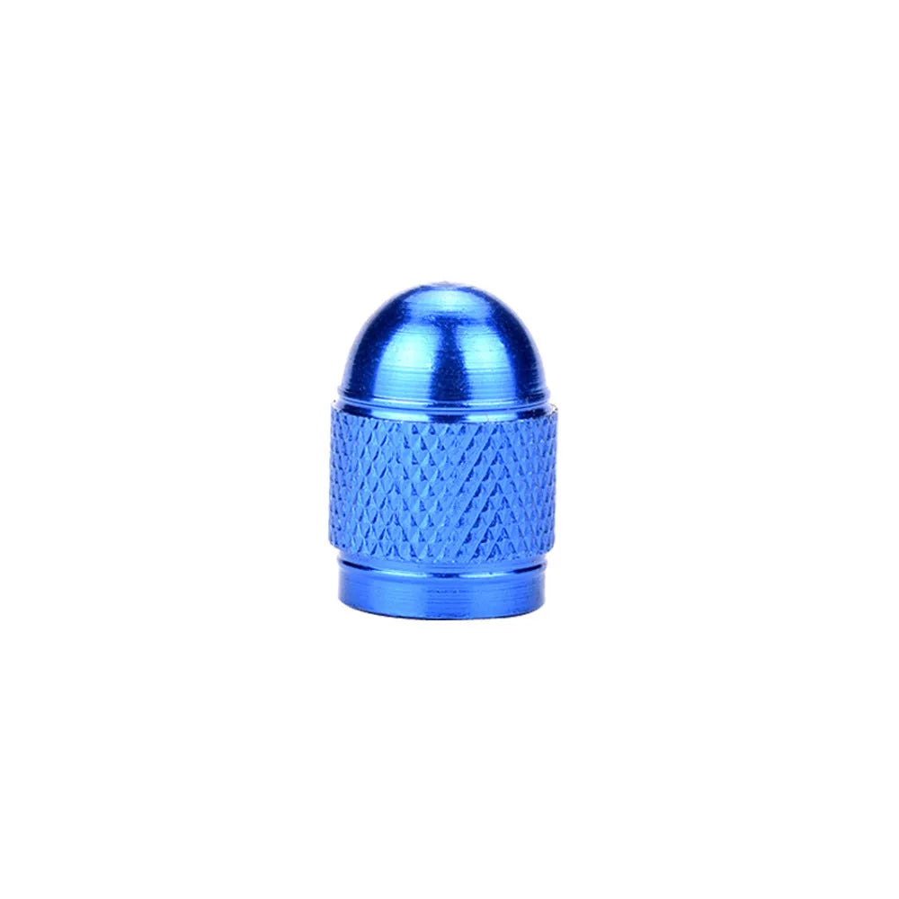 Aluminium mountain bike tyre valve cap with decorative bead in five colour options