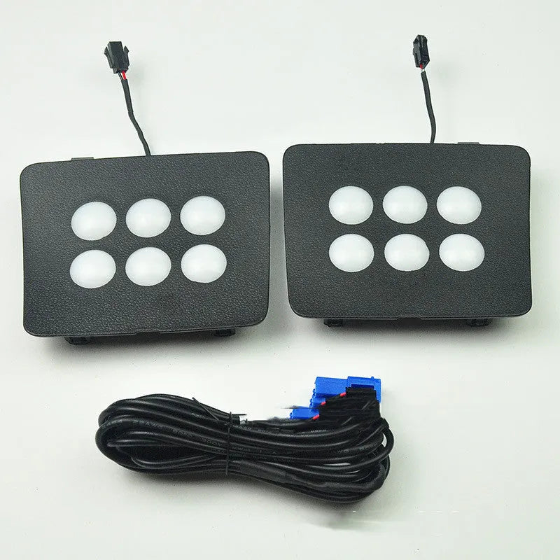 LED tail box camping light with touch switch; 12V 12W; white and flashing yellow modes; 100x120x50mm