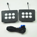 LED tail box camping light with touch switch; 12V 12W; white and flashing yellow modes; 100x120x50mm