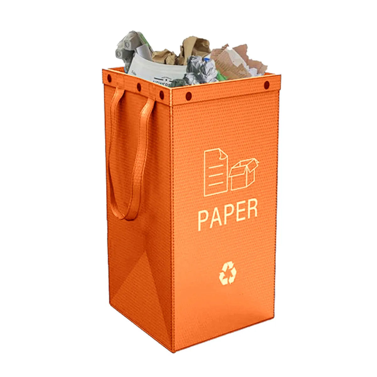 Blue 40-litre PP plastic waste classification bin with clean bag style, dimensions 30cm by 50cm by 30cm