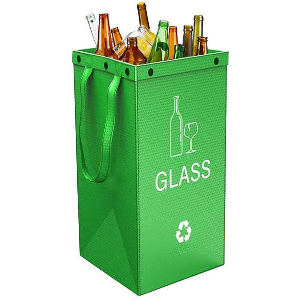 Blue 40-litre PP plastic waste classification bin with clean bag style, dimensions 30cm by 50cm by 30cm