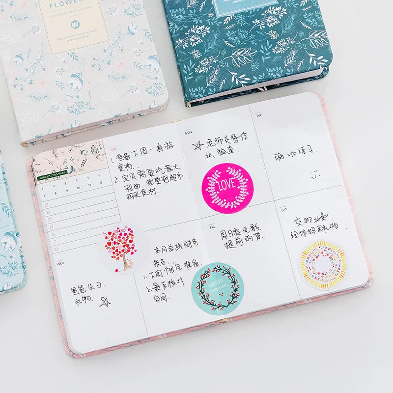 Pocket diary with high-grade artificial leather cover in green, 11cm x 14.5cm, 96 pages of 100gsm paper