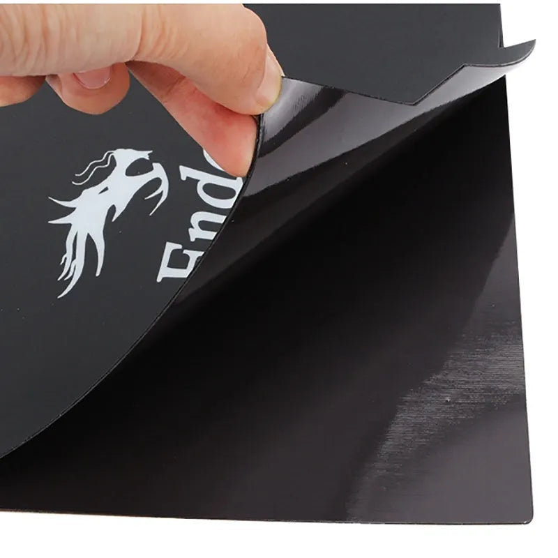 Black Creators 3D printer build surface tape for Ender 3 with fibreglass rod texture and regular polygon shape