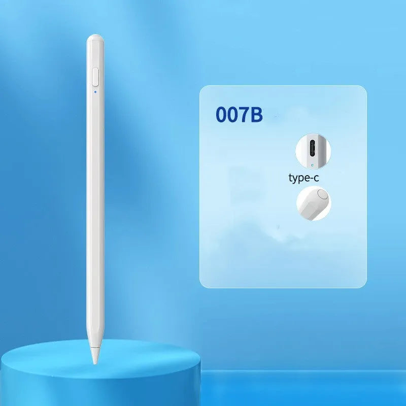 Active flat-panel touch magnetic rechargeable stylus for iPad and Android tablets showing power display