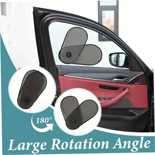 Breathable adjustable car side window sunshade with suction cups for baby sun protection