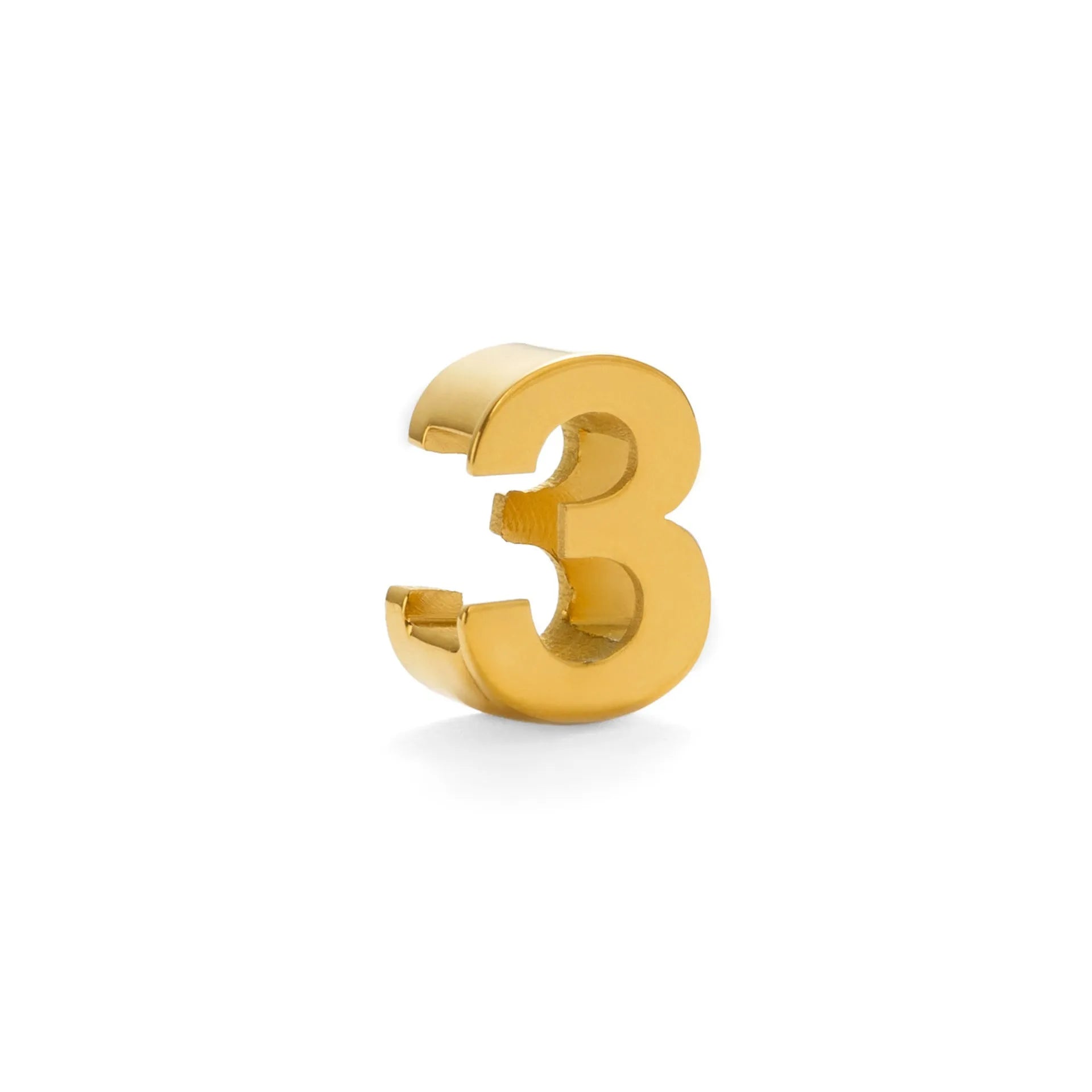 Gold and silver titanium steel initial number necklace with alphabet and number pendants on a 40.5cm chain.