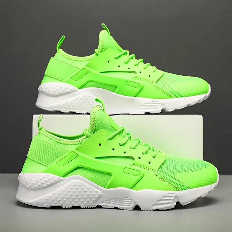 Men's low-top mesh casual shoes with cross shoulder straps and lace-up closure