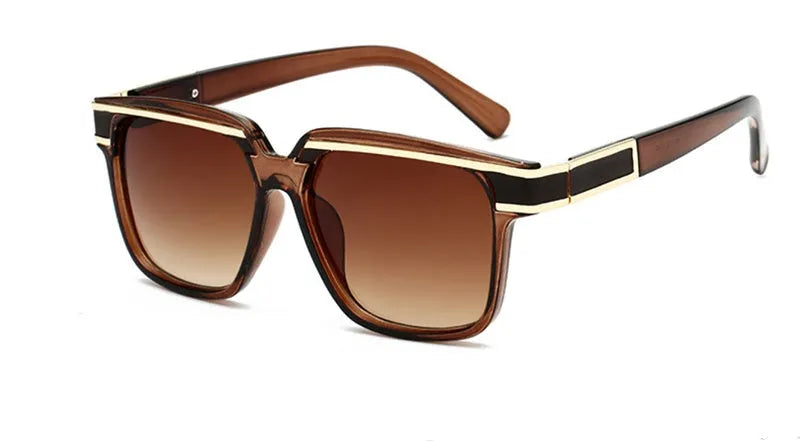 Men's sunglasses with PC plus metal frame in general style, UV400 protection, multiple colour options