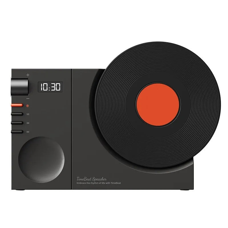 Mini portable Bluetooth speaker in Obsidian Black colour with USB charging port.