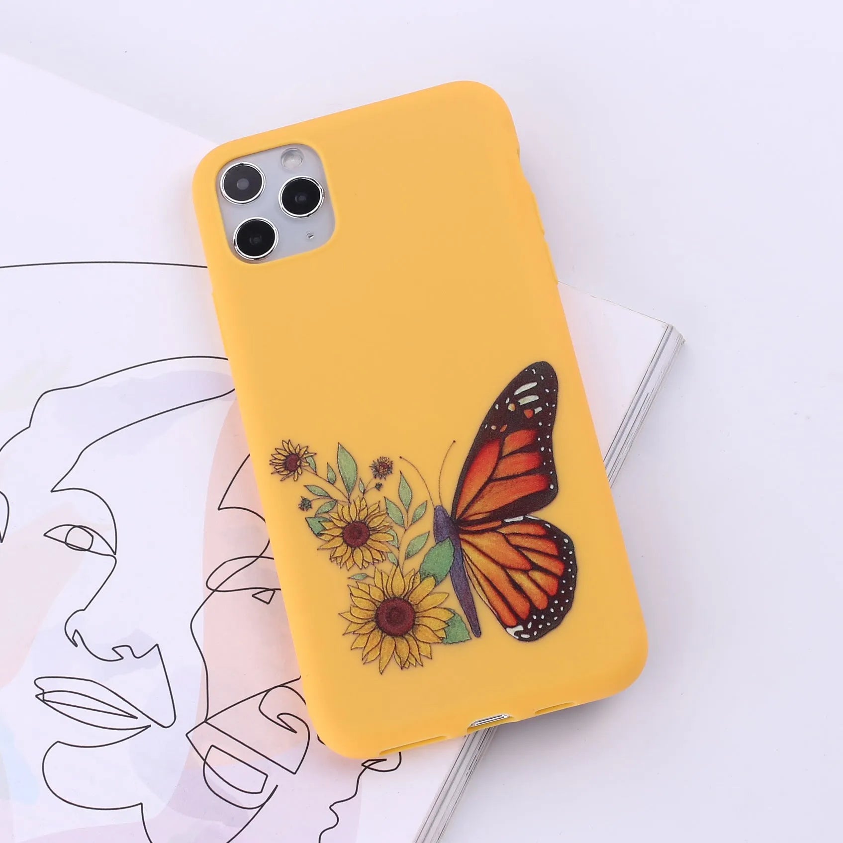 iPhone mobile phone case in a selected colour from a range of fourteen options, showing the painted TPU back cover design.