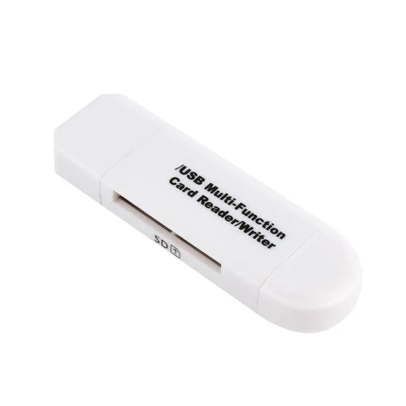Smart Three-In-One Card Reader with micro USB and USB 2.0 connectors for Android devices, Black, ABS casing