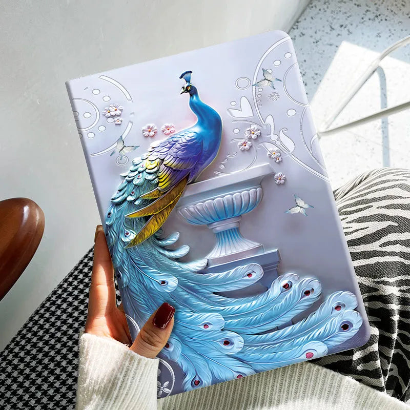 Cartoon TPU anti-fall protection case for iPad with elk print design