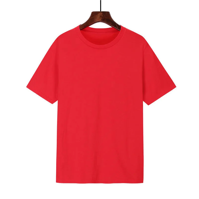 Men's loose fit cotton T-shirt in black with short sleeves and printed design